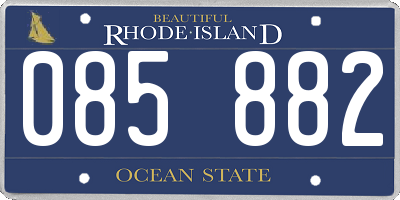 RI license plate 085882