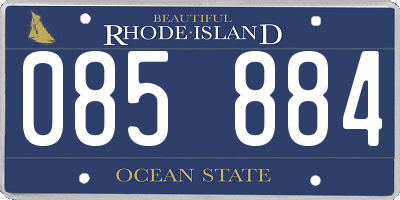 RI license plate 085884