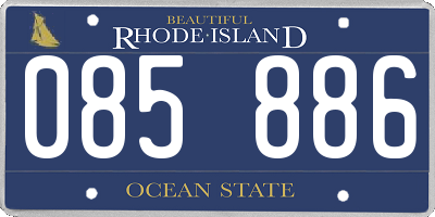 RI license plate 085886