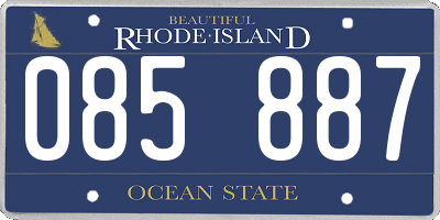 RI license plate 085887