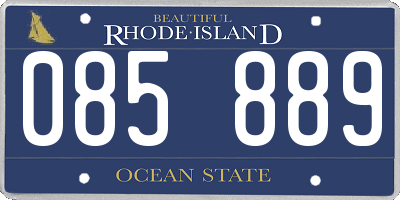 RI license plate 085889