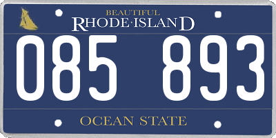 RI license plate 085893