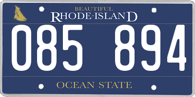 RI license plate 085894
