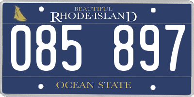 RI license plate 085897