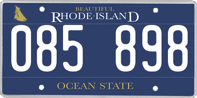 RI license plate 085898