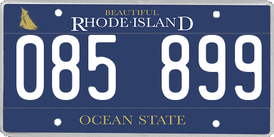 RI license plate 085899
