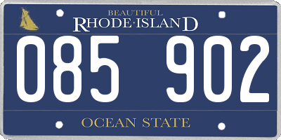 RI license plate 085902