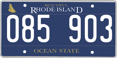 RI license plate 085903