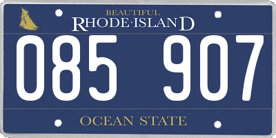 RI license plate 085907