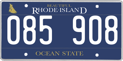 RI license plate 085908