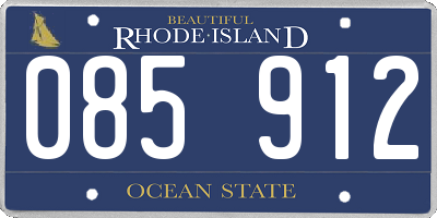 RI license plate 085912