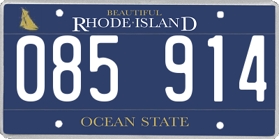RI license plate 085914