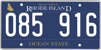 RI license plate 085916