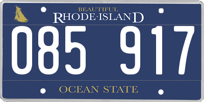 RI license plate 085917