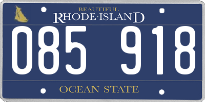 RI license plate 085918