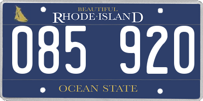 RI license plate 085920