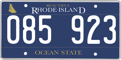 RI license plate 085923