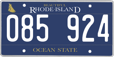 RI license plate 085924