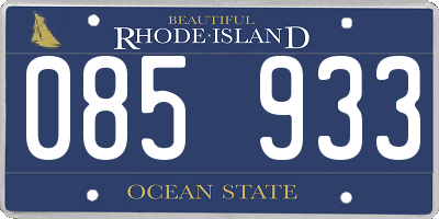 RI license plate 085933