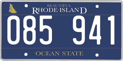 RI license plate 085941