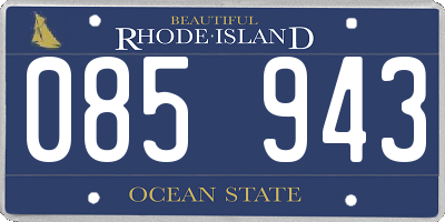 RI license plate 085943