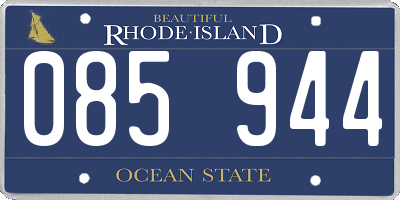 RI license plate 085944