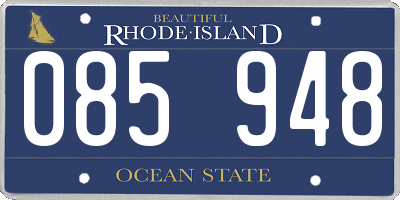 RI license plate 085948