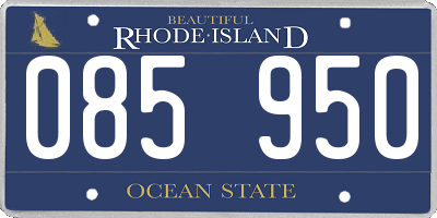 RI license plate 085950