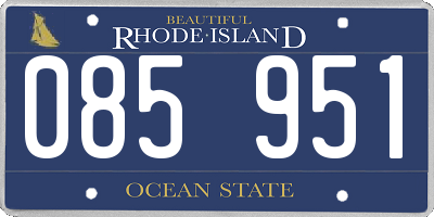 RI license plate 085951