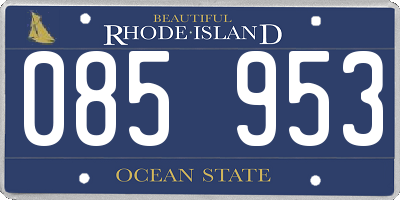 RI license plate 085953