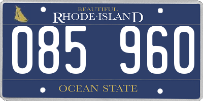 RI license plate 085960