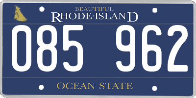 RI license plate 085962