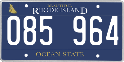 RI license plate 085964