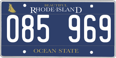 RI license plate 085969