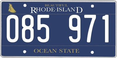 RI license plate 085971