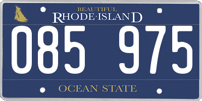 RI license plate 085975