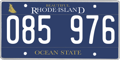 RI license plate 085976
