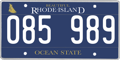 RI license plate 085989