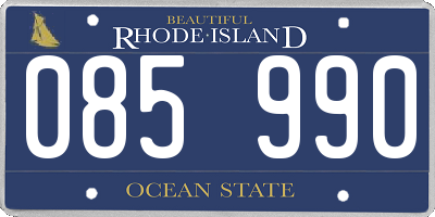 RI license plate 085990