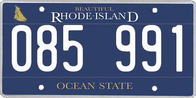 RI license plate 085991