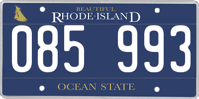 RI license plate 085993