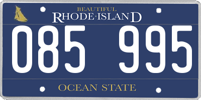 RI license plate 085995
