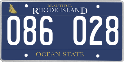 RI license plate 086028