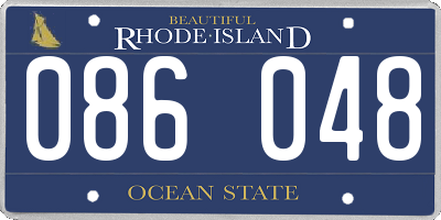 RI license plate 086048