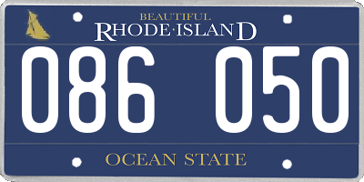 RI license plate 086050