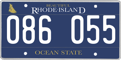 RI license plate 086055
