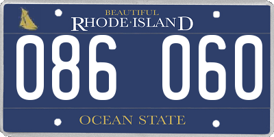 RI license plate 086060