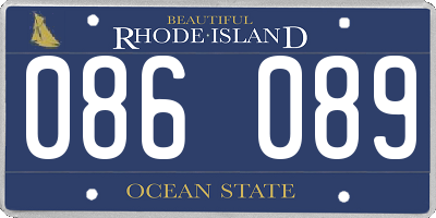 RI license plate 086089