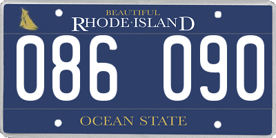 RI license plate 086090