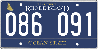 RI license plate 086091